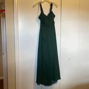 KF Bridal forest green bridesmaid dress